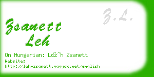 zsanett leh business card
